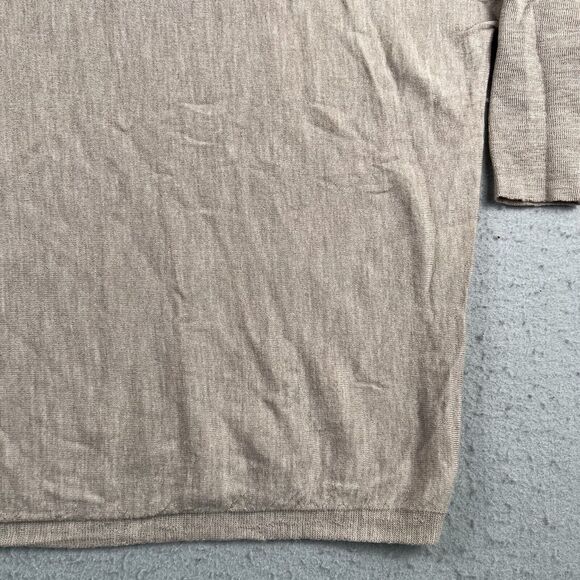 Kenar‎ Heathered Beige 100% Merino Wool Oversized Dolman Sleeve Sweater Small - Picture 4 of 16